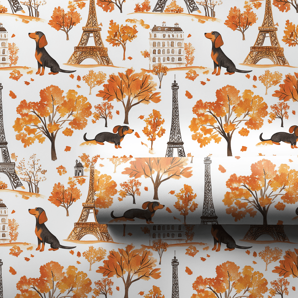 Paris with the Dachshunds - Wrapping Paper - Aspen & Arlo