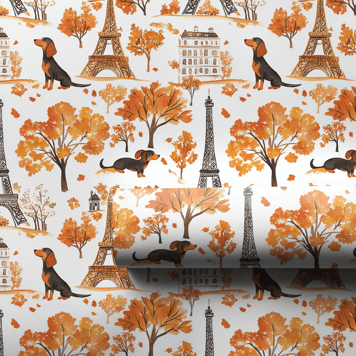 Paris with the Dachshunds - Wrapping Paper - Aspen & Arlo