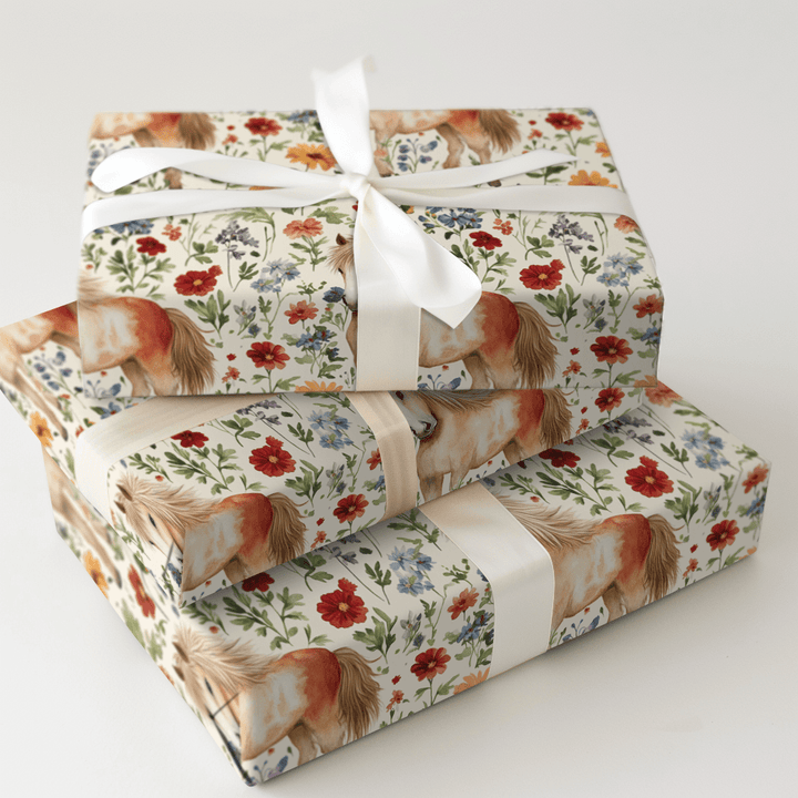 Garden Day with the Shetland - Wrapping Paper - Aspen & Arlo