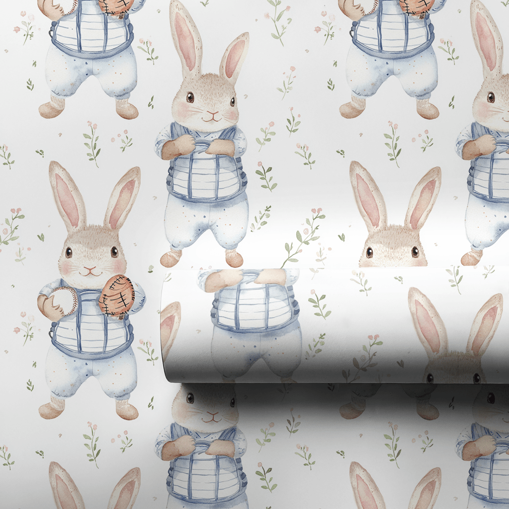 Backstop Bunny - Wrapping Paper - Aspen & Arlo