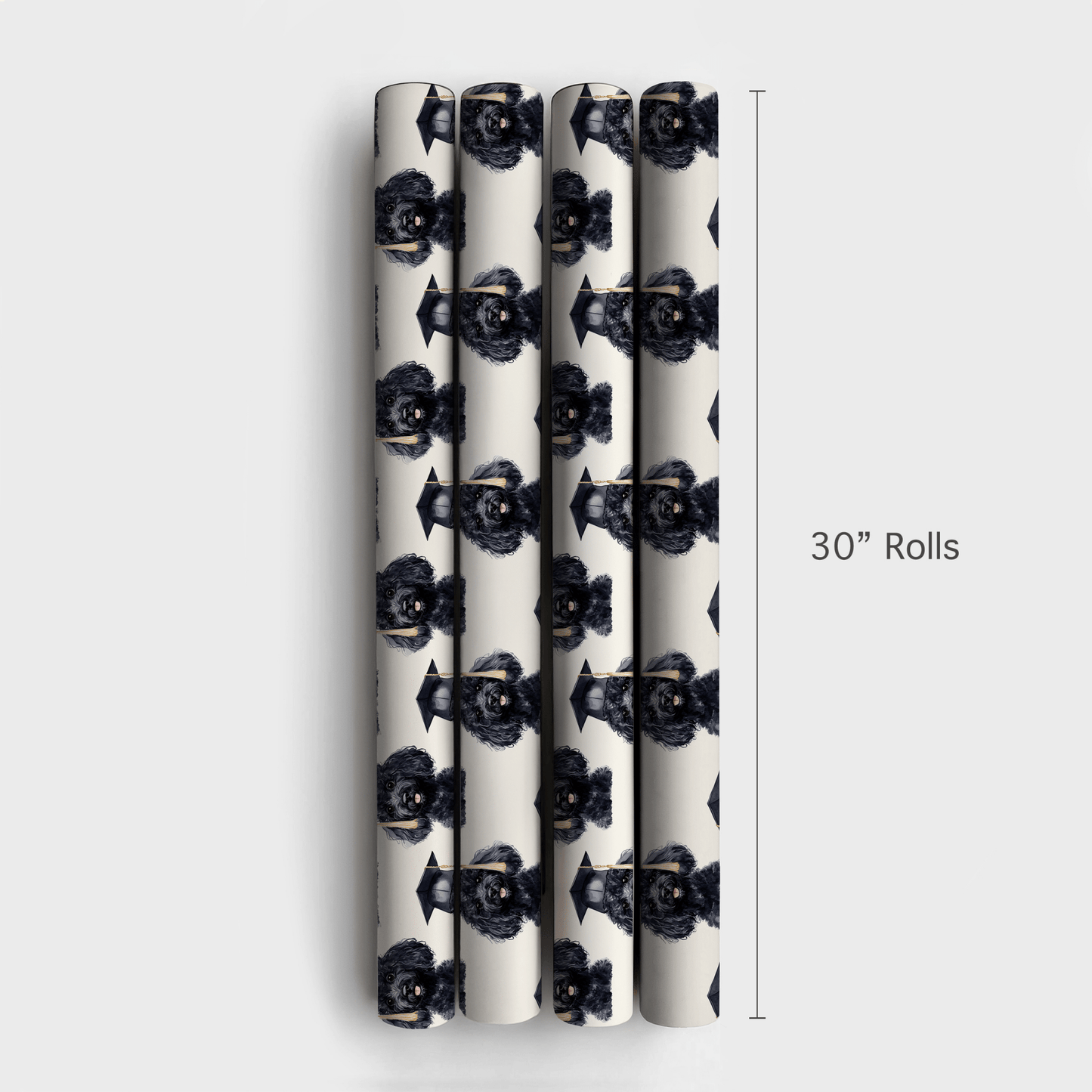 Black Poodle Graduate - Wrapping Paper - Aspen & Arlo