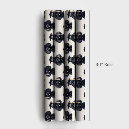 Black Poodle Graduate - Wrapping Paper - Aspen & Arlo