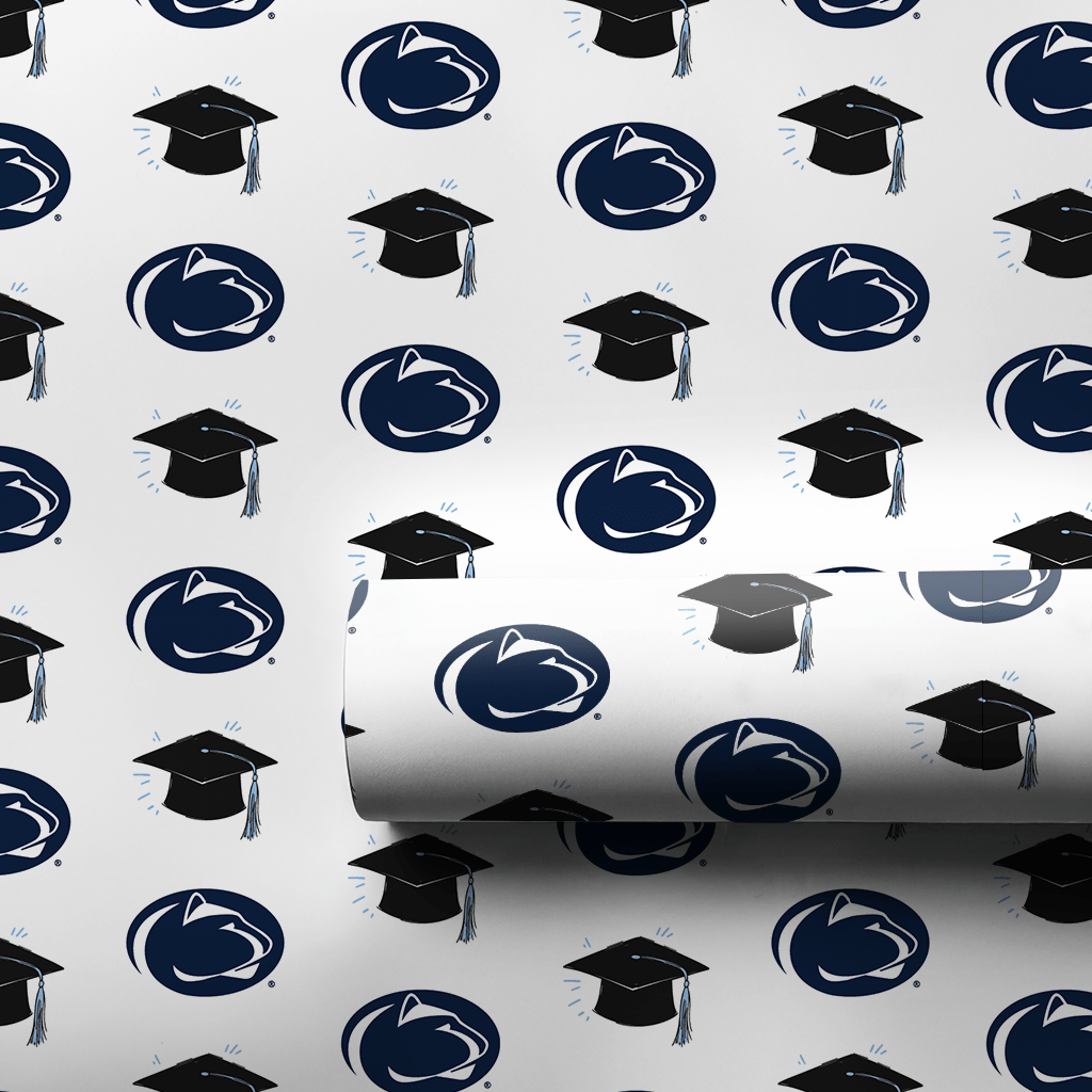 Hats off to the Penn Grad - Wrapping Paper - Aspen & Arlo