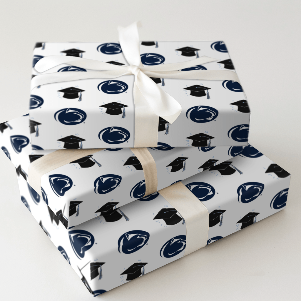 Hats off to the Penn Grad - Wrapping Paper - Aspen & Arlo