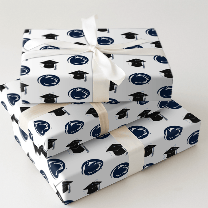 Hats off to the Penn Grad - Wrapping Paper - Aspen & Arlo