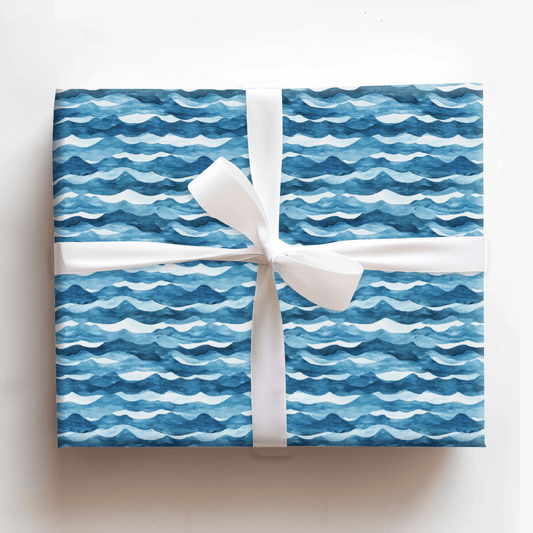 Deep Blue Birthday Mood - Wrapping Paper - Aspen & Arlo