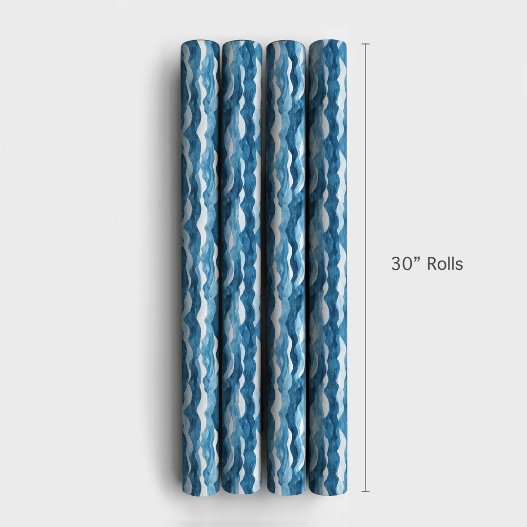 Deep Blue Birthday Mood - Wrapping Paper - Aspen & Arlo