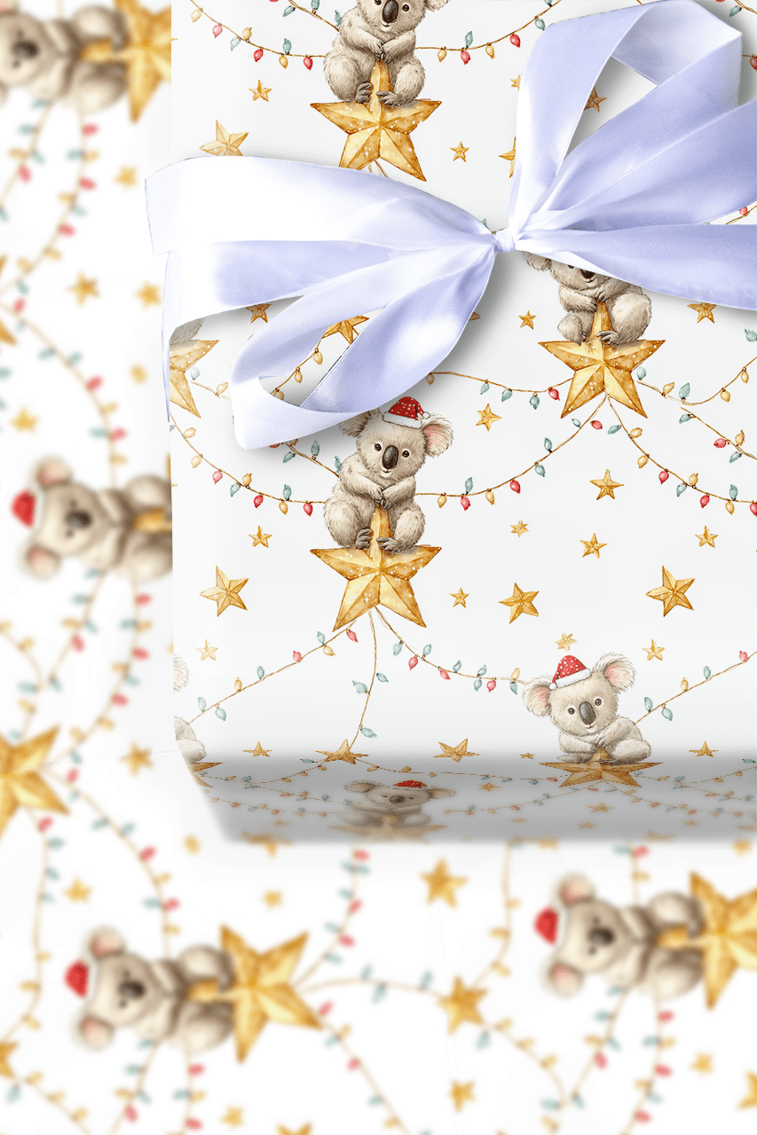 Starry Koala Charm - Wrapping Paper - Aspen & Arlo