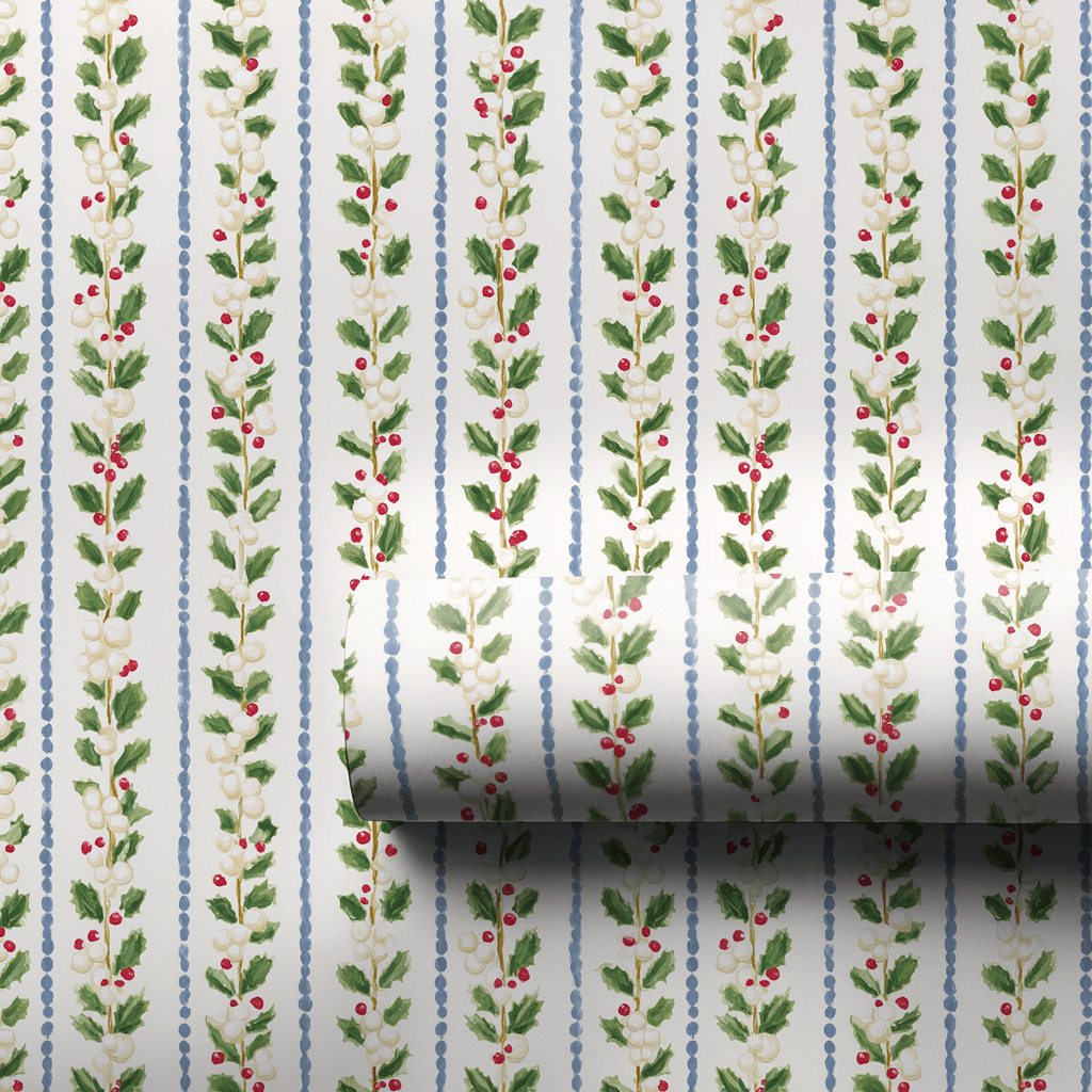 Berry Branch Stripe - Wrapping Paper - Aspen & Arlo