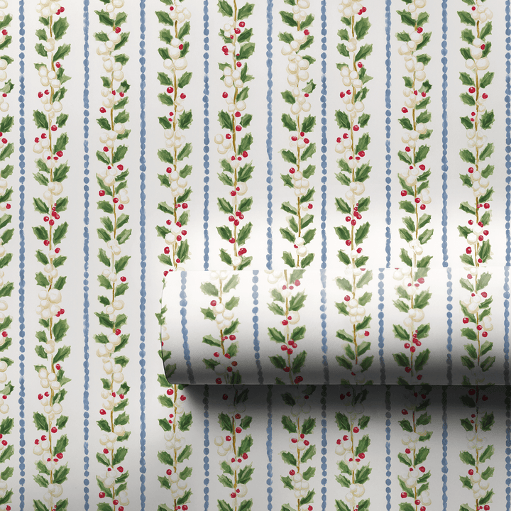 Berry Branch Stripe - Wrapping Paper - Aspen & Arlo