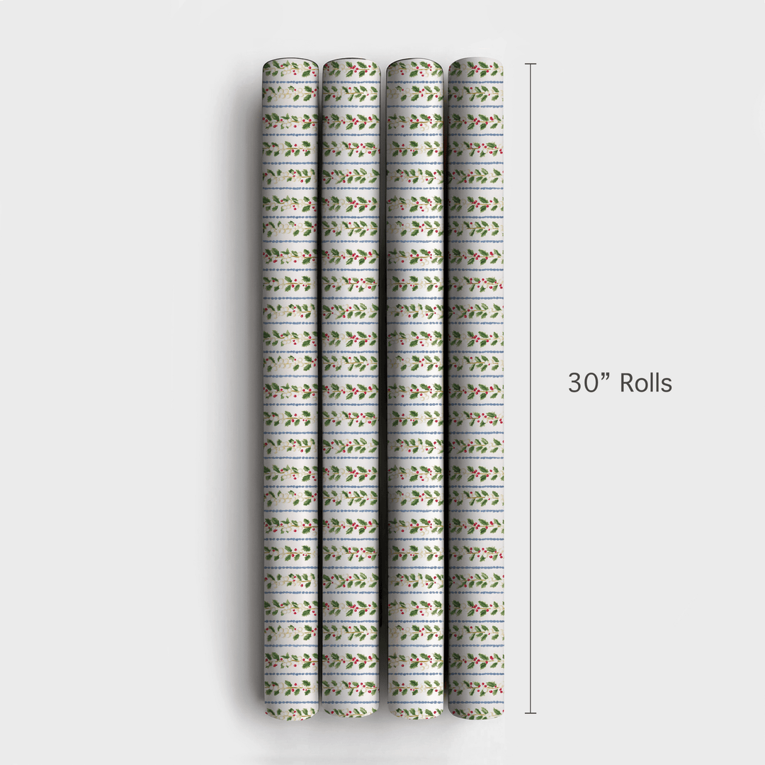 Berry Branch Stripe - Wrapping Paper - Aspen & Arlo