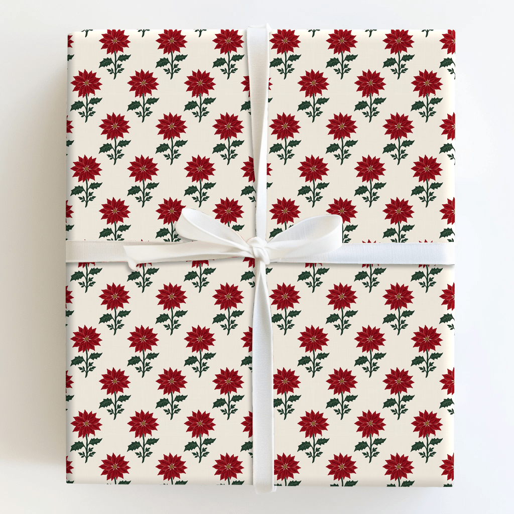 Poinsettia Promenade - Wrapping Paper - Aspen & Arlo