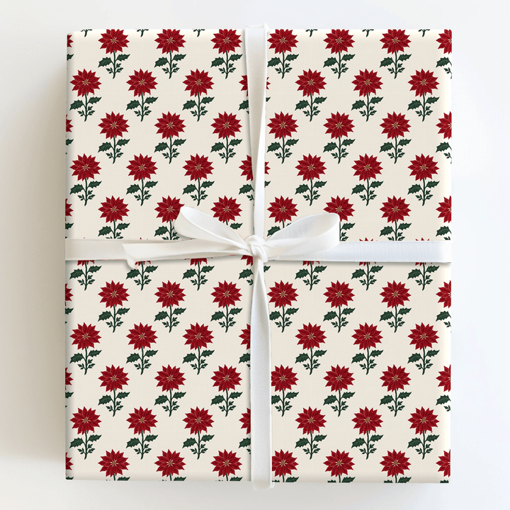 Poinsettia Promenade - Wrapping Paper - Aspen & Arlo