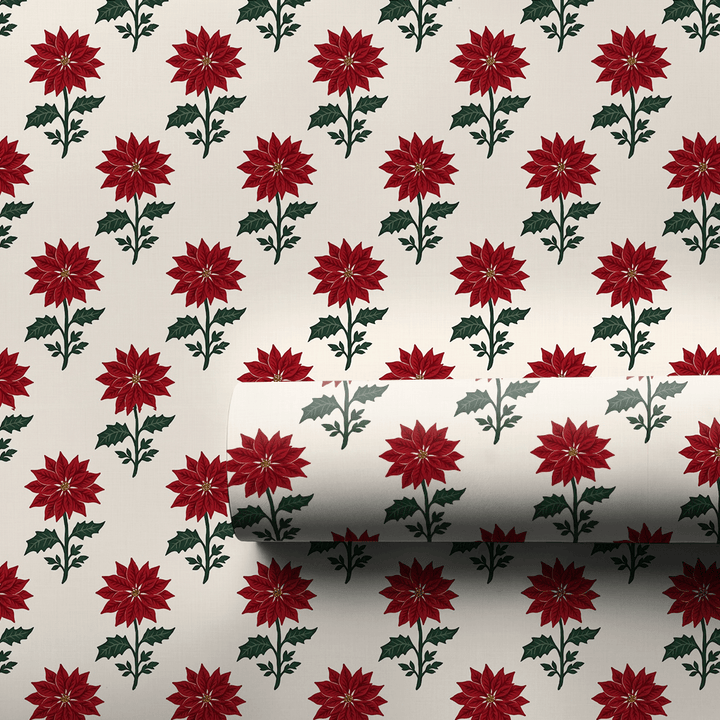 Poinsettia Promenade - Wrapping Paper - Aspen & Arlo