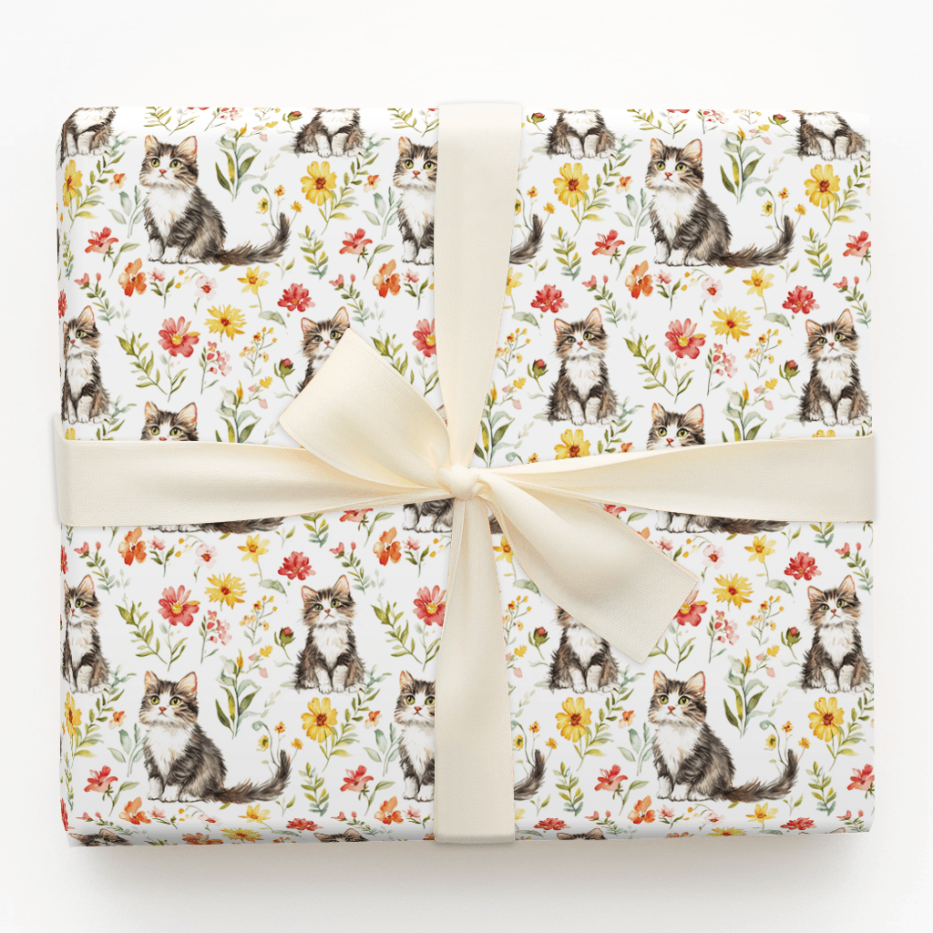 Purrfectly Blossomed - Wrapping Paper - Aspen & Arlo