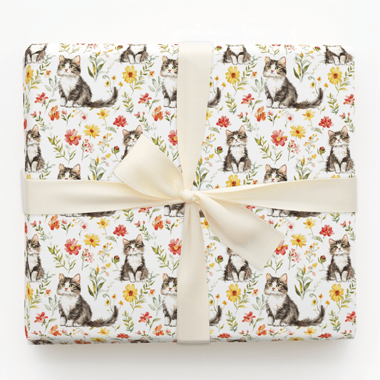 Purrfectly Blossomed - Wrapping Paper - Aspen & Arlo