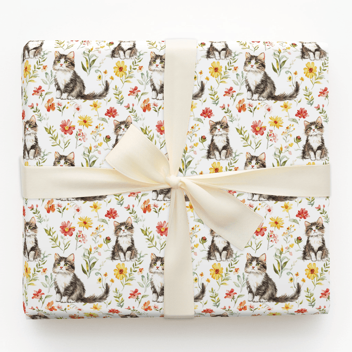 Purrfectly Blossomed - Wrapping Paper - Aspen & Arlo