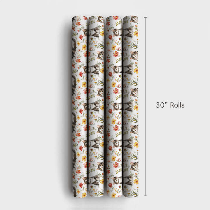Purrfectly Blossomed - Wrapping Paper - Aspen & Arlo