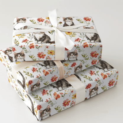 Purrfectly Blossomed - Wrapping Paper - Aspen & Arlo