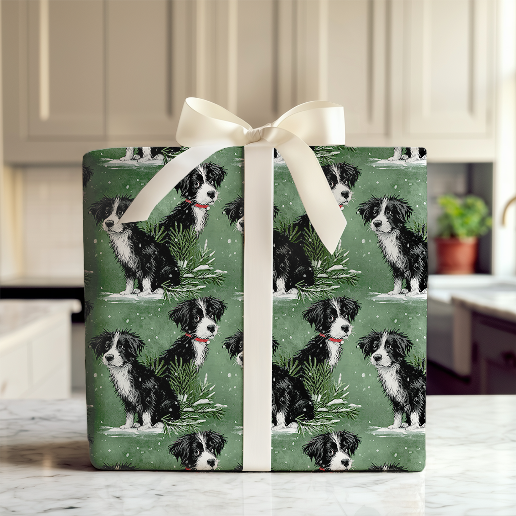 Border Collie in Green