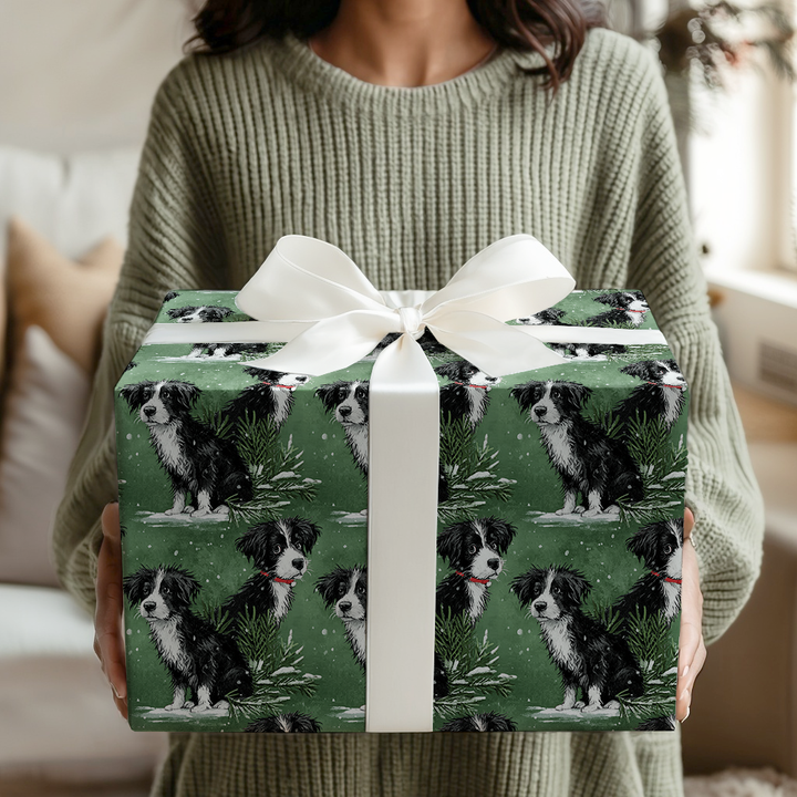 Border Collie in Green