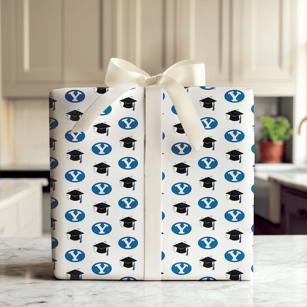 Hats off to the BYU Grad - Wrapping Paper - Aspen & Arlo