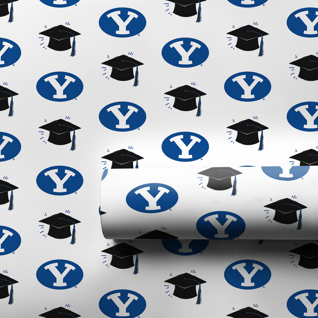 Hats off to the BYU Grad - Wrapping Paper - Aspen & Arlo