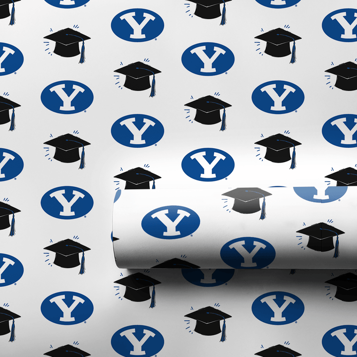 Hats off to the BYU Grad - Wrapping Paper - Aspen & Arlo