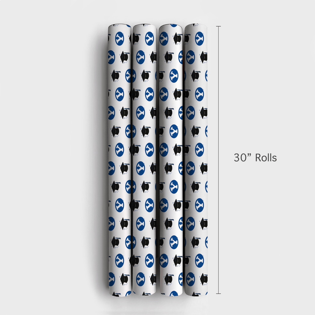 Hats off to the BYU Grad - Wrapping Paper - Aspen & Arlo