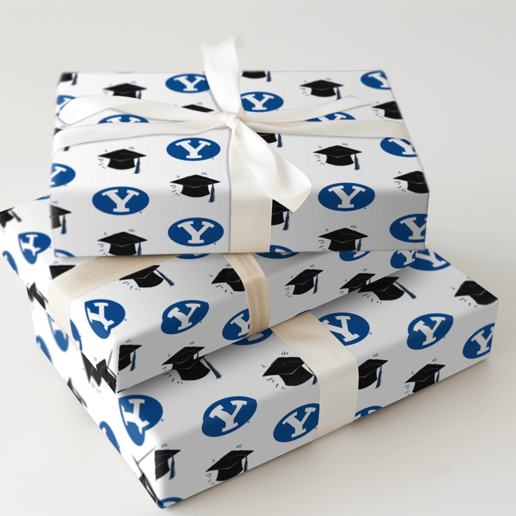 Hats off to the BYU Grad - Wrapping Paper - Aspen & Arlo