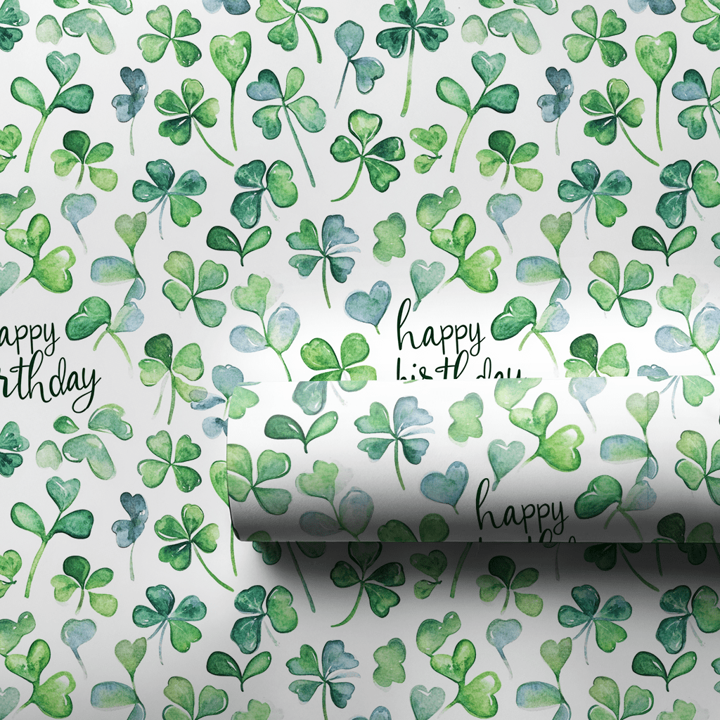 Golden Wishes Green Dreams - Wrapping Paper - Aspen & Arlo