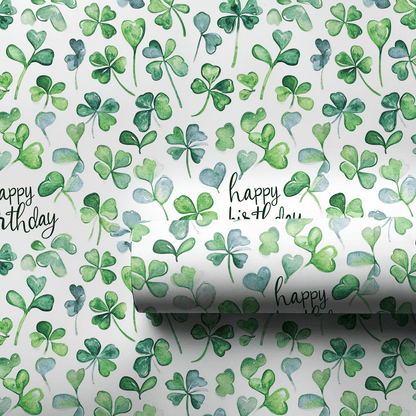 Golden Wishes Green Dreams - Wrapping Paper - Aspen & Arlo