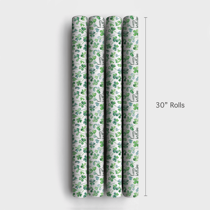 Golden Wishes Green Dreams - Wrapping Paper - Aspen & Arlo