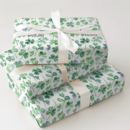 Golden Wishes Green Dreams - Wrapping Paper - Aspen & Arlo
