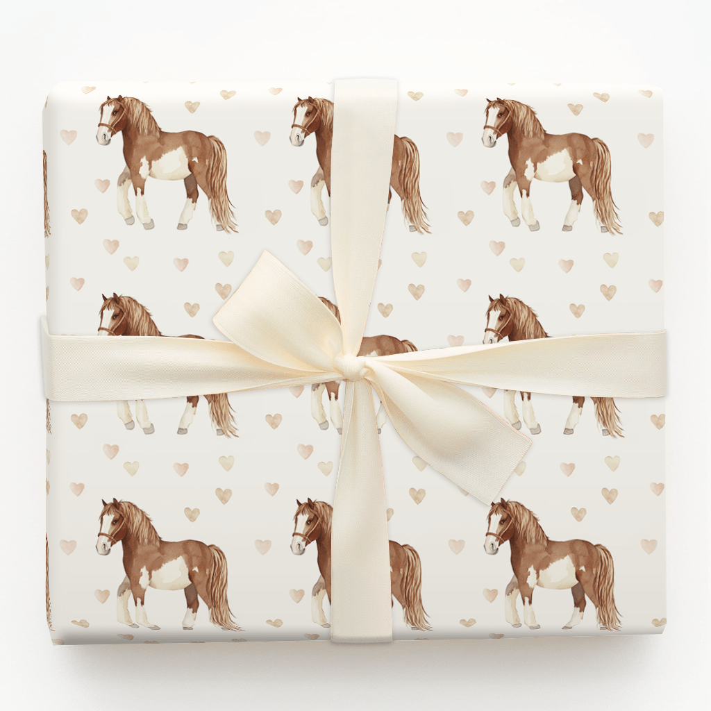 Clydesdale Valentine - Wrapping Paper - Aspen & Arlo