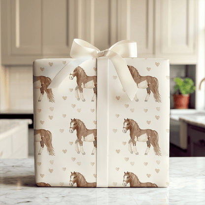 Clydesdale Valentine - Wrapping Paper - Aspen & Arlo