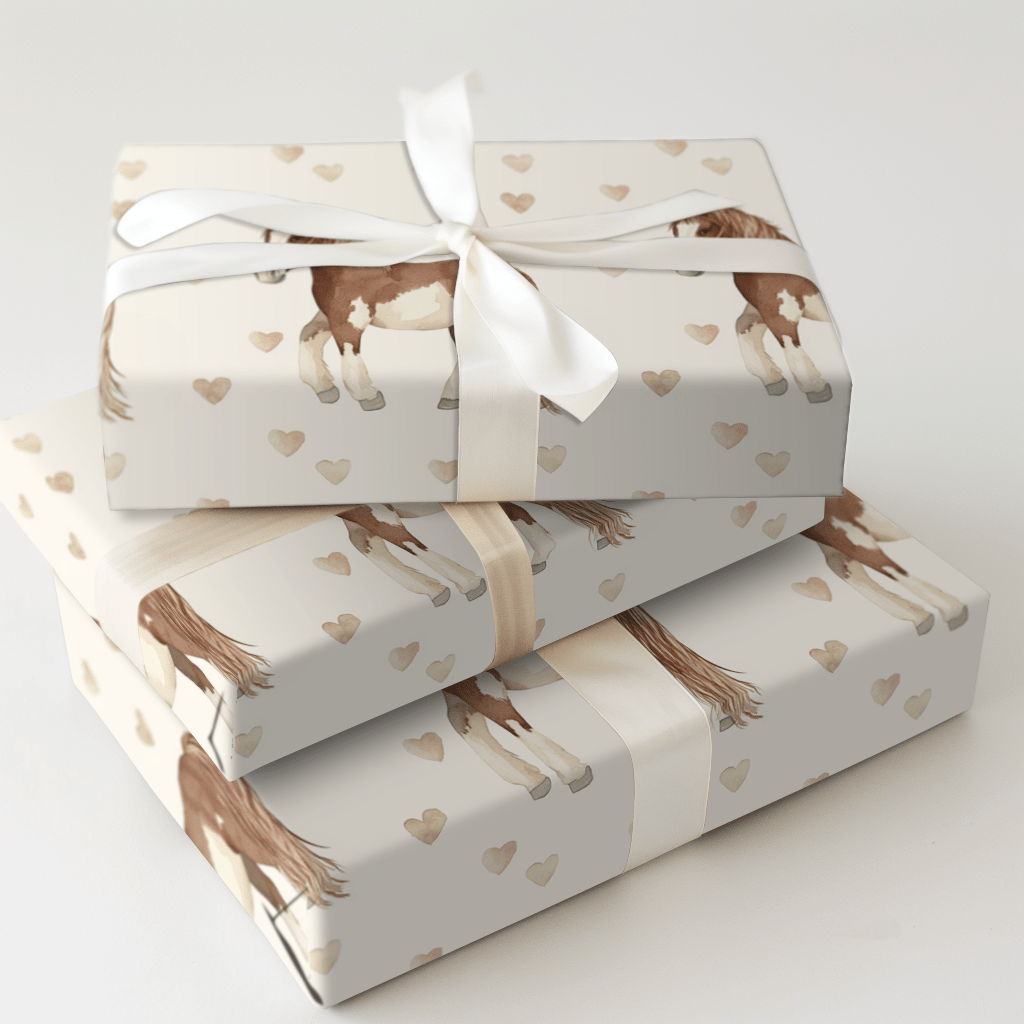Clydesdale Valentine - Wrapping Paper - Aspen & Arlo