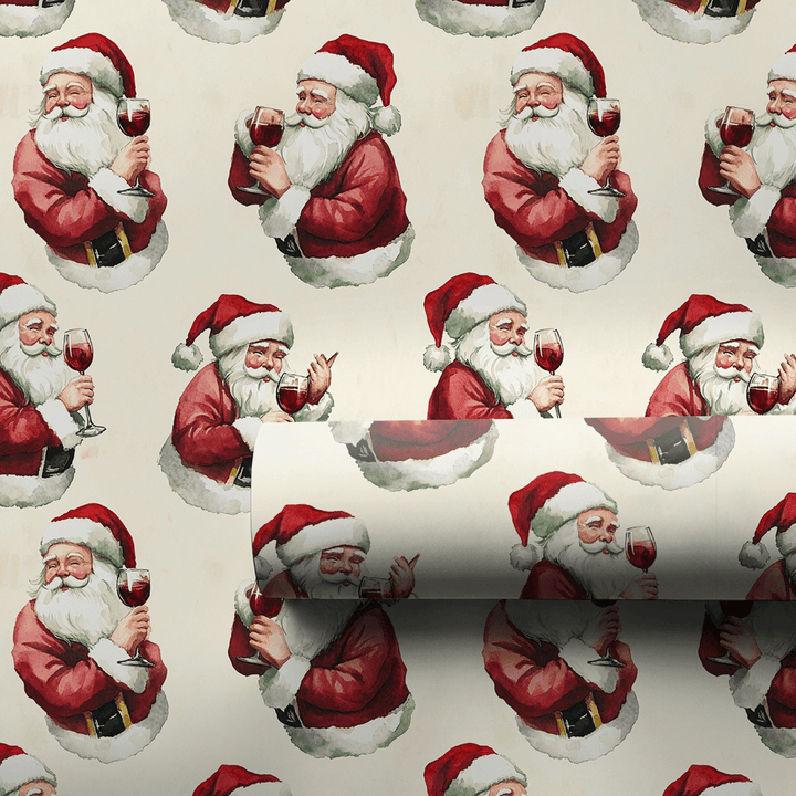 Santa Sommelier - Wrapping Paper - Aspen & Arlo