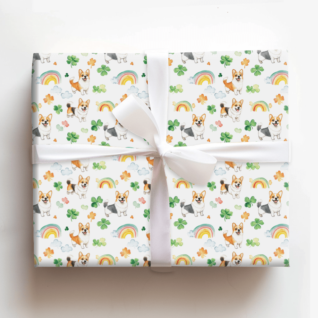 Rainbows with the Corgi - Wrapping Paper - Aspen & Arlo