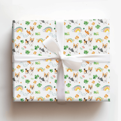 Rainbows with the Corgi - Wrapping Paper - Aspen & Arlo