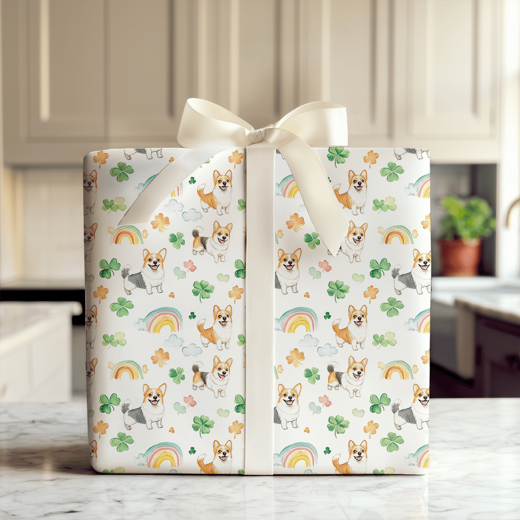 Rainbows with the Corgi - Wrapping Paper - Aspen & Arlo