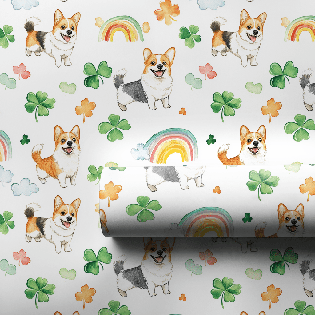 Rainbows with the Corgi - Wrapping Paper - Aspen & Arlo