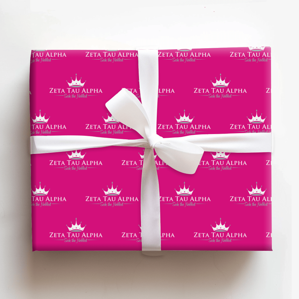 ZTA Crowned in Pink - Wrapping Paper - Aspen & Arlo