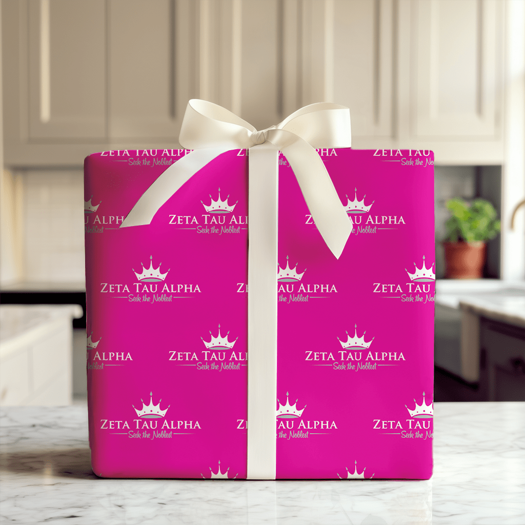 ZTA Crowned in Pink - Wrapping Paper - Aspen & Arlo
