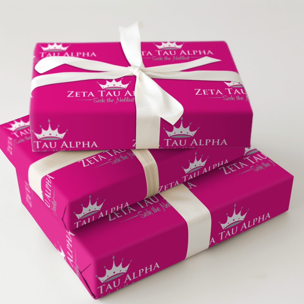 ZTA Crowned in Pink - Wrapping Paper - Aspen & Arlo