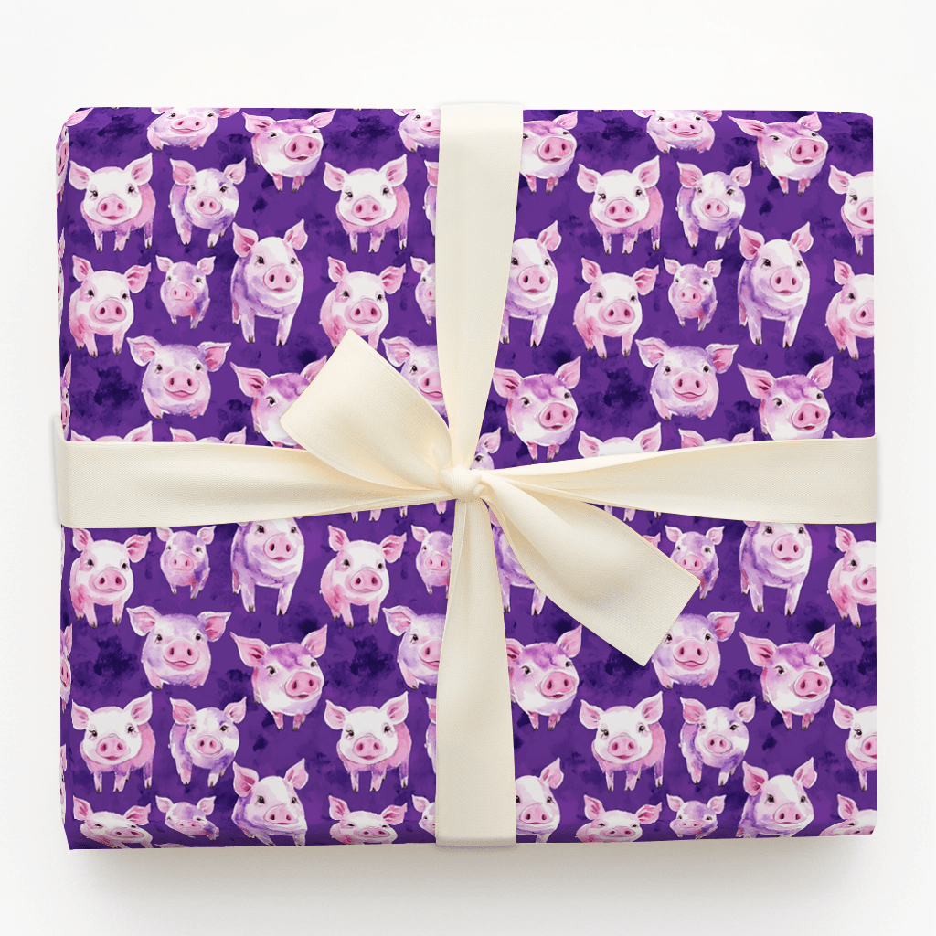 The Purple Pig - Wrapping Paper - Aspen & Arlo