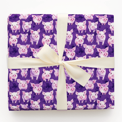 The Purple Pig - Wrapping Paper - Aspen & Arlo