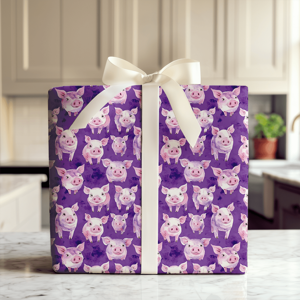 The Purple Pig - Wrapping Paper - Aspen & Arlo