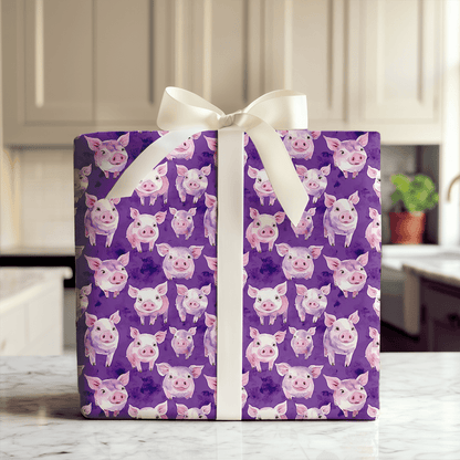The Purple Pig - Wrapping Paper - Aspen & Arlo
