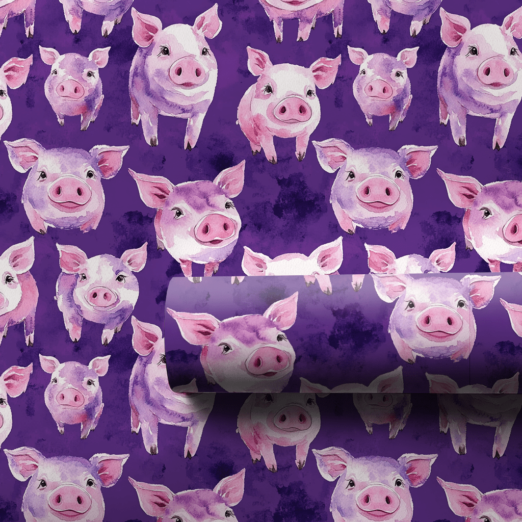 The Purple Pig - Wrapping Paper - Aspen & Arlo